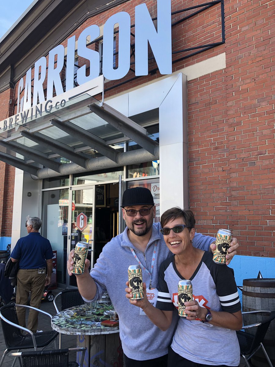 It's official! Griff &amp; Caroline can be bought!! 💰💰 We've partnered with <a href="/garrisonbrewing/">Garrison Brewing Co.</a> 🍺🍺 and .50 cents of every can of "It's a Wienerful Wheat with Griff and Caroline" will be donated to the @novascotiaspca 🐶🐱