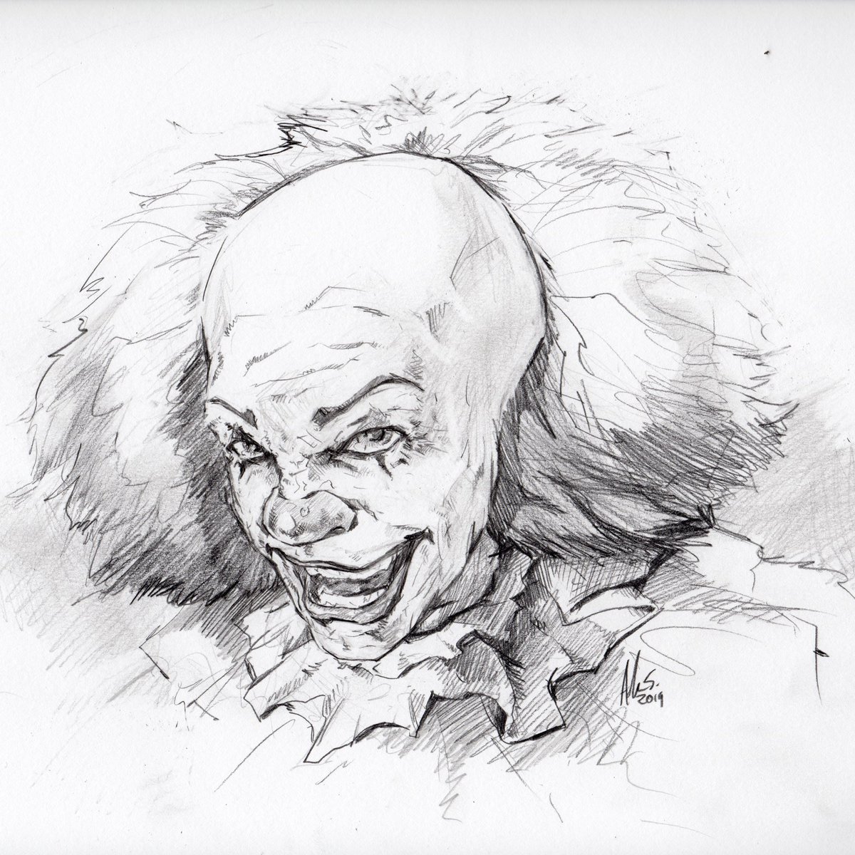 LocusBalance's tweet photo. #fanartfriday - Speed sketch of Tim Curry's Pennywise, from 'It'. Drawn for one of the biggest Stephen King fans I know, Sophia, who just had a birthday. Tim Curry crushes any roll he takes - 'Darkness' being my favorite.
#Pennywise #comipencils #fanart #stephenkingit #pentel https://t.co/Yspxv2mvdh
