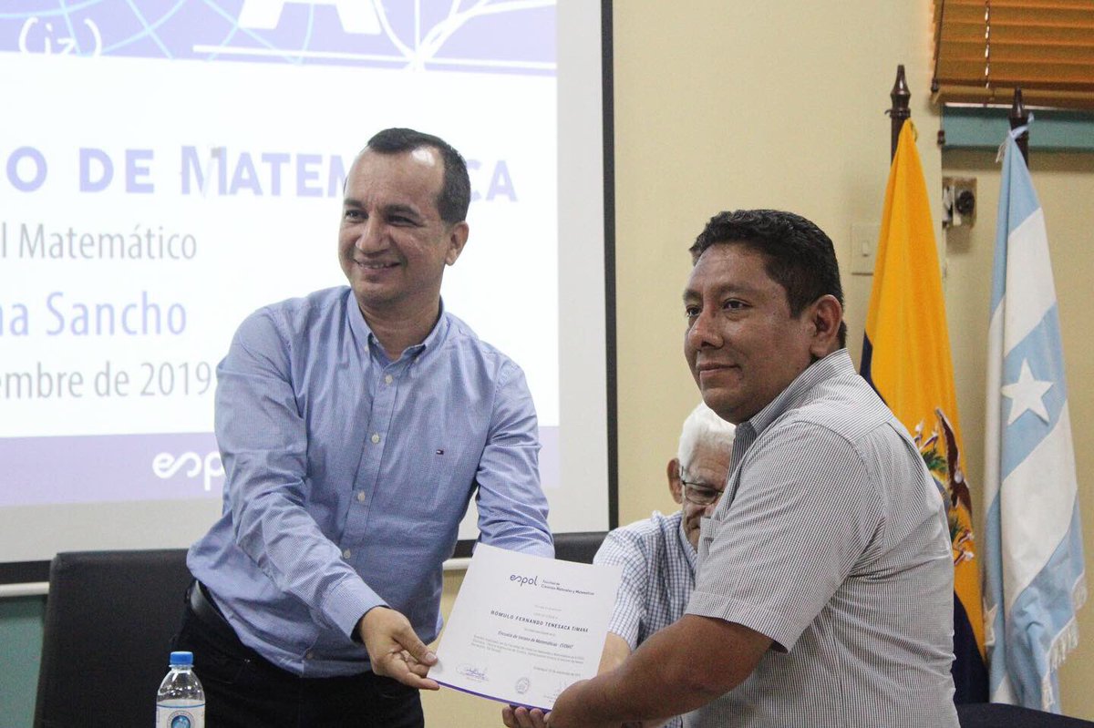 FCNM_Espol's tweet photo. Hoy se llevó a cabo la Clausura de la 2da Escuela de Verano de Matemática de la FCNM. El Decano (e) Guillermo Baquerizo, se dirigió a los asistentes e hizo entrega de los certificados a participantes e instructores. ¡Esperamos verlos en su próxima edición! #SomosESPOL @ESPOL https://t.co/GG1sPpYIe7