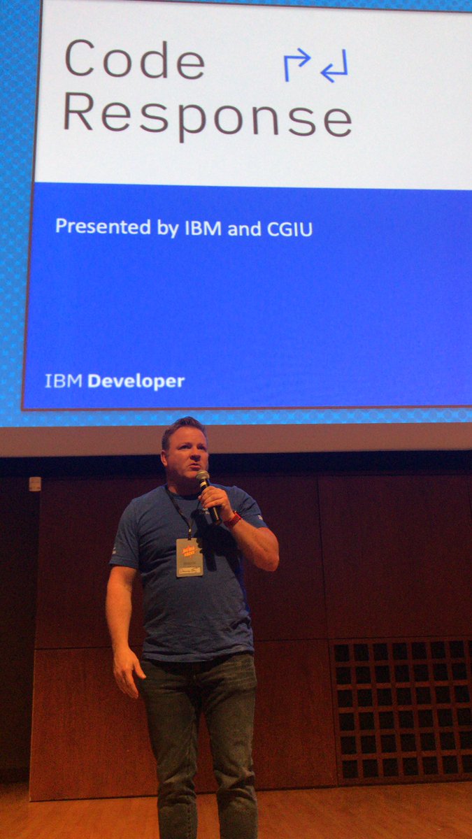 IBM and their partnership with CGIU challenging our hackers to develop a solution to natural disaster damage mitigation 💪🏽💪🏽