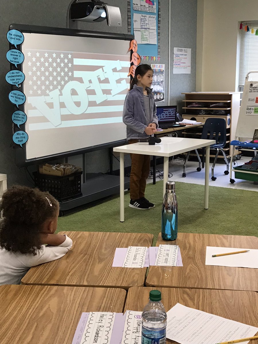 4th_pres's tweet photo. Presenting our speeches! Who ended up being the best candidate for the job?! #ncgovernment #teamPRES @cllawren @PorterRidgeESNC https://t.co/HCKHFk9a72