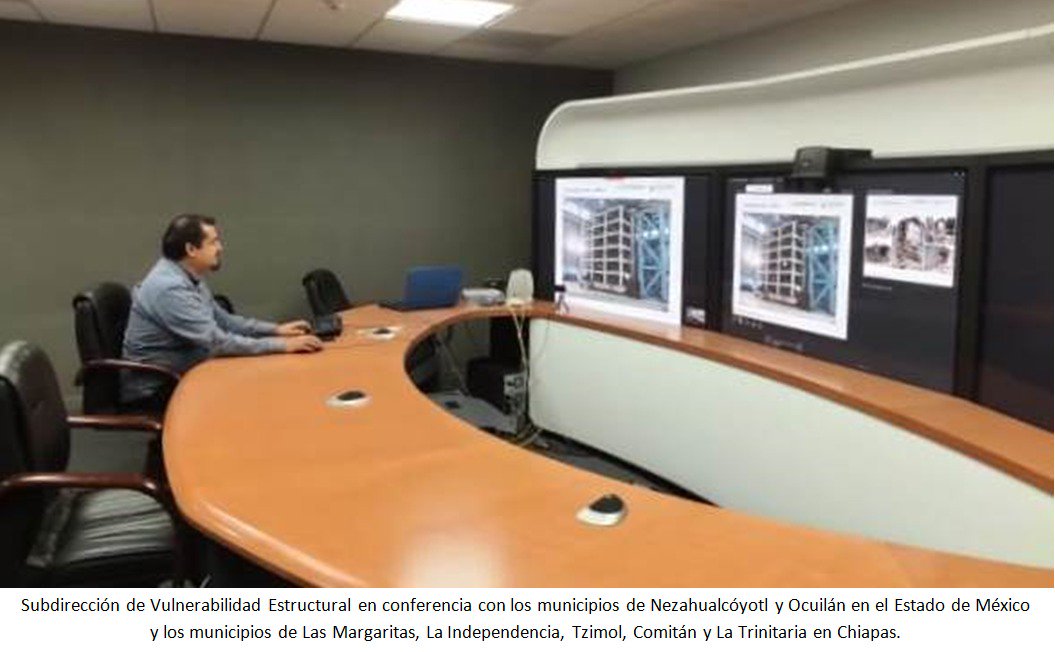 CNPC_MX's tweet photo. Para contribuir a la formación de personal técnico capacitado en la evaluación de edificios con daños, #CENAPRED realiza videoconferencia sobre “Nociones Básicas de Evaluación de Estructuras” con municipios de alta #VulnerabilidadSísmica del #EdoMéx y #Chiapas. https://t.co/5fFBLDTwx2