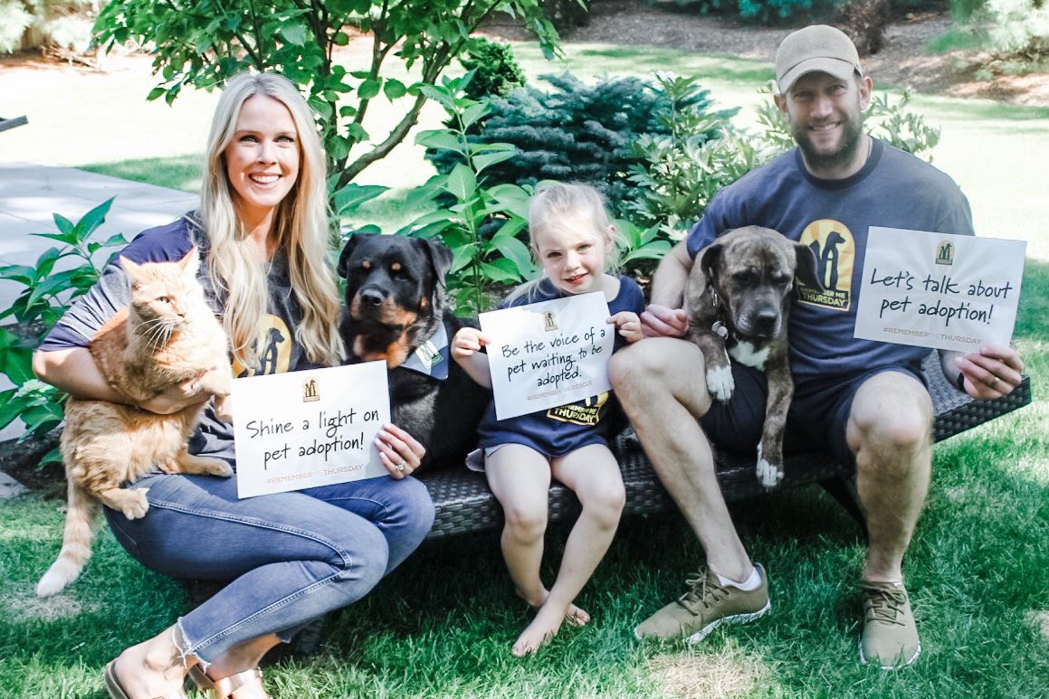 dbackes42's tweet photo. We hope sharing our rescue pets will inspire the world to adopt! Tweet your rescue pets with me? Tag #RememberMeThursday &amp; be a light for rescue pets on 9/26 @HWAC https://t.co/13eJhpDln9