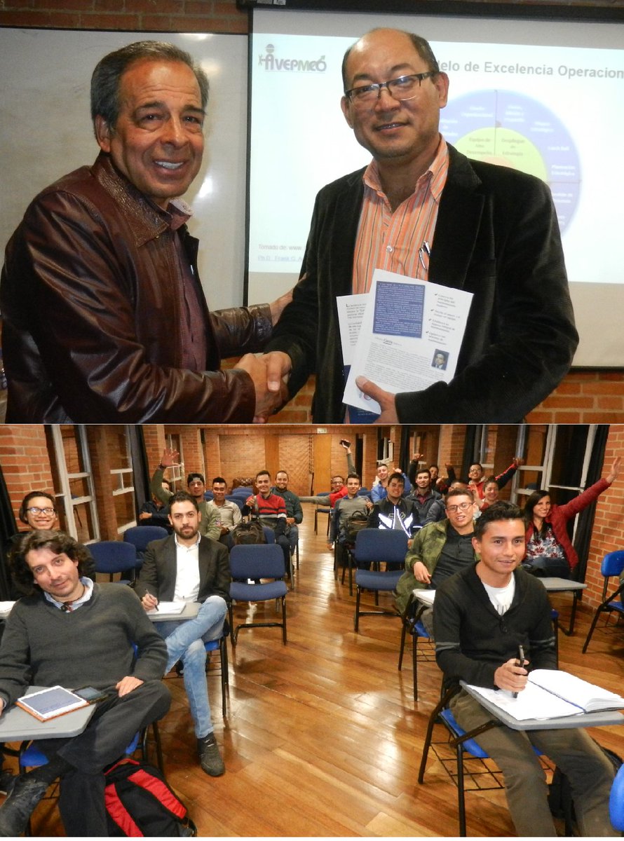 AVEPMCO's tweet photo. A través de @gmitsuta participamos en la Universidad Incca de Bogotá @uninccaoficial dictando el modulo de Excelencia Operacional por la gentil invitación de nuestro amigo Oliverio García Palencia. Éxitos a esa  juventud progresista #BuenasPrácticas https://t.co/kA8Q5Njoww