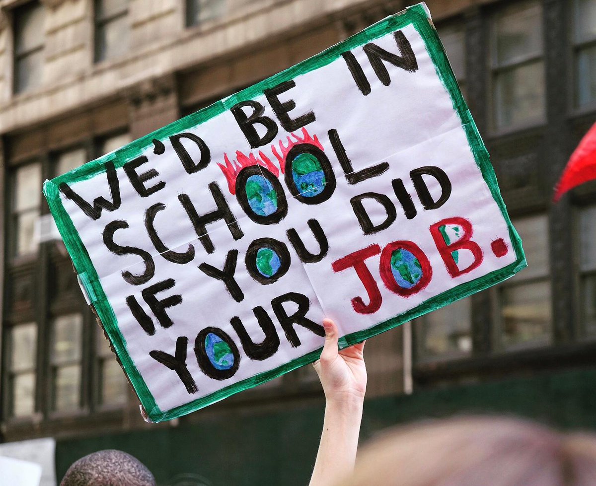 “We are a wave of change. Together and united, we are unstoppable. This is what people power looks like. We will rise to the challenge," said 16-year-old climate activist <a href="/GretaThunberg/">Greta Thunberg</a> who led global protests today demanding action on climate change. #ClimateStrike 📸 Liz Tormes
