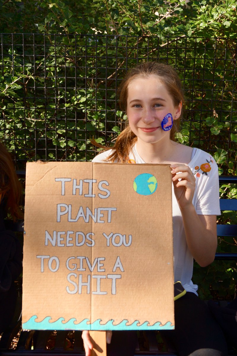 juanitamwheeler's tweet photo. "This planet needs you to give a shit"
#ClimateStrike #ClimateStrikeNY #ClimateStrikeNYC #ClimateAction #ClimateChange #climatepop #ProtestSigns #GlobalClimateStrikes #FridaysForFuture https://t.co/cagCRBXron