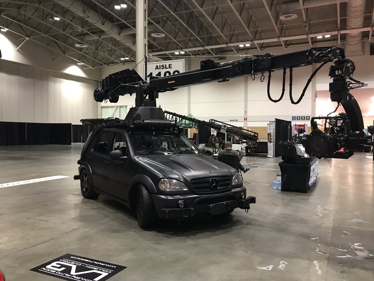 jwhittalClimate's tweet photo. Let’s take this beast on our next #stormhunters episode met Mark from @FILMOTECHNIC who founded the #russianarm @movie_expo @StormhunterTWN @georgekourounis @weathernetwork https://t.co/8b9P2yFGFn