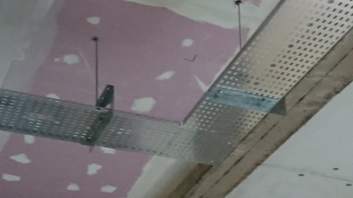 ELMATelectrical's tweet image. Preparation of trunking for cables