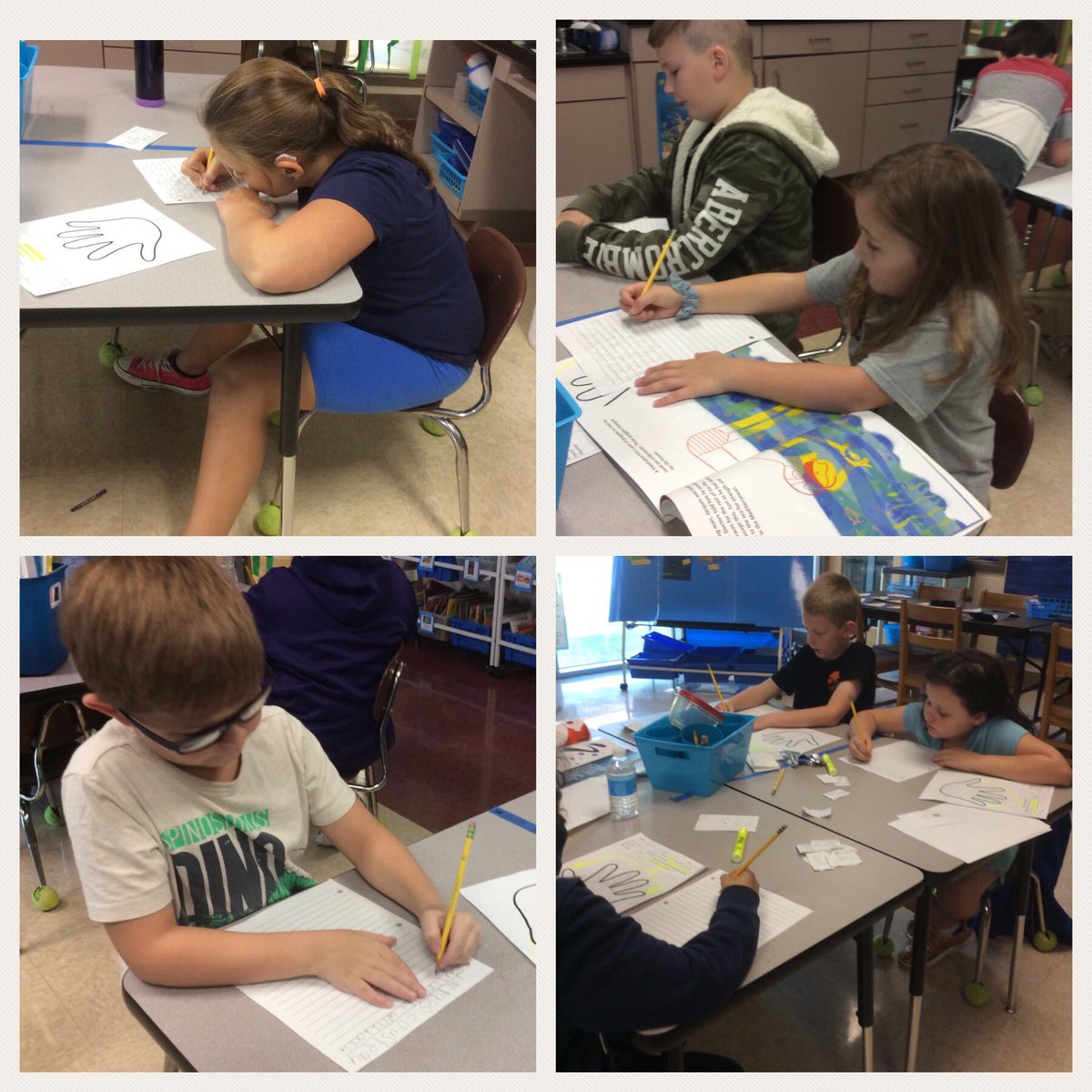 MrsSpencerEES's tweet photo. Describing tools Jacques Cousteau used to explore the sea with pictures we draw....and then with words we write in an essay. These kids are writers! @WitWisdomELA #eesoars https://t.co/yKwInOMult