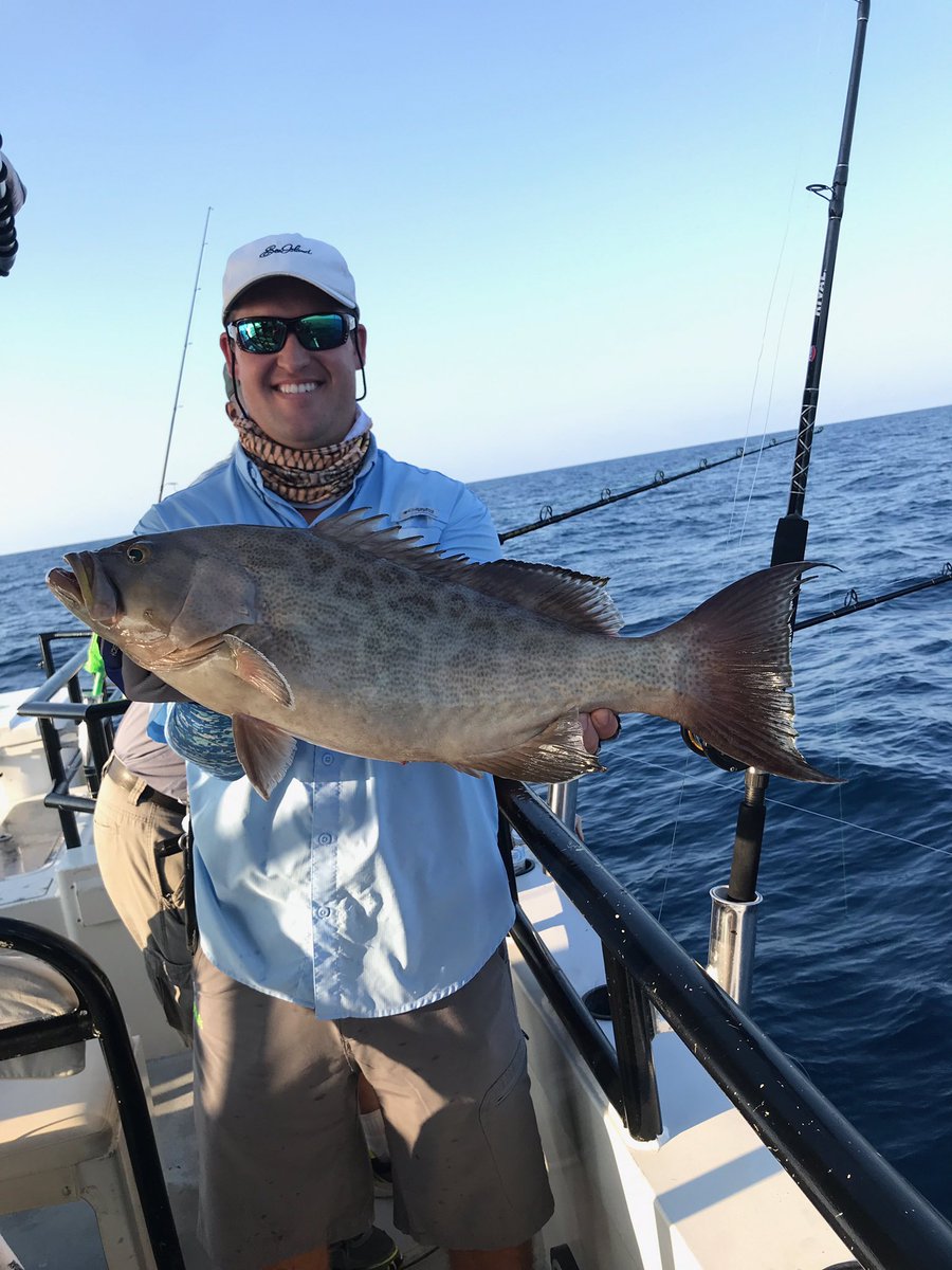 fieldingPGA's tweet photo. Great day Wednesday!! 100 miles offshore just feels right. Scamp, gag, and red grouper for dinner. #theelbow https://t.co/DRwkWr99mM