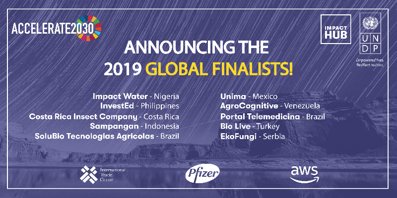 AWSstartups's tweet photo. Congrats to the 10 finalist social impact entrepreneurs who will join @Accelerate2030 &amp; the AWS Startup team in Geneva for Global Scaling Week. Join us &amp; see the finalists here: https://t.co/PMLAX7OaLC @ImpactHub @UNDP @ITCnews @pfizer https://t.co/4cNE0AB1GW