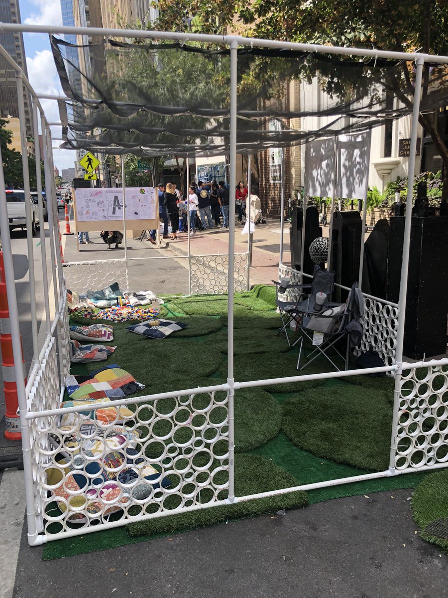 AHS_Arch's tweet image. So proud of these talented Allen Design Students!  Their hard work and creative designs made ParkingDay2019 a complete success!  @ReunionTower @parkingdaydal @parkingday @AllenSTEAM  @Allen_CTE