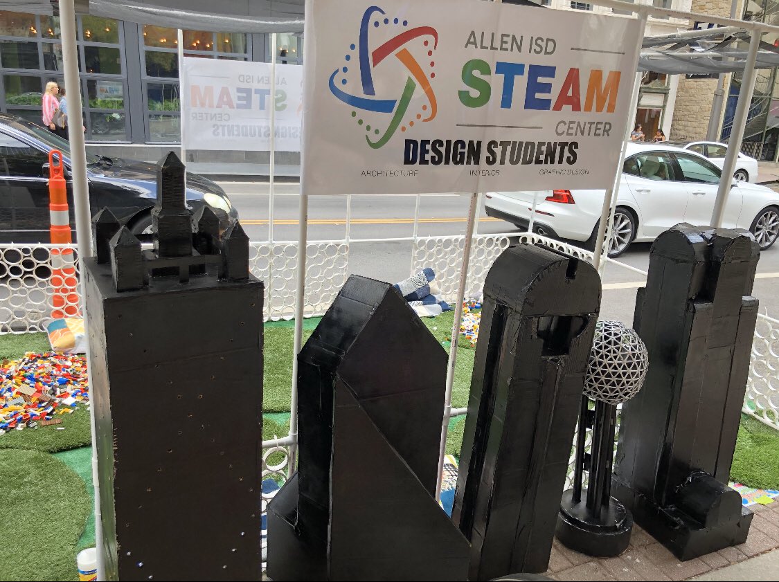 AHS_Arch's tweet image. So proud of these talented Allen Design Students!  Their hard work and creative designs made ParkingDay2019 a complete success!  @ReunionTower @parkingdaydal @parkingday @AllenSTEAM  @Allen_CTE