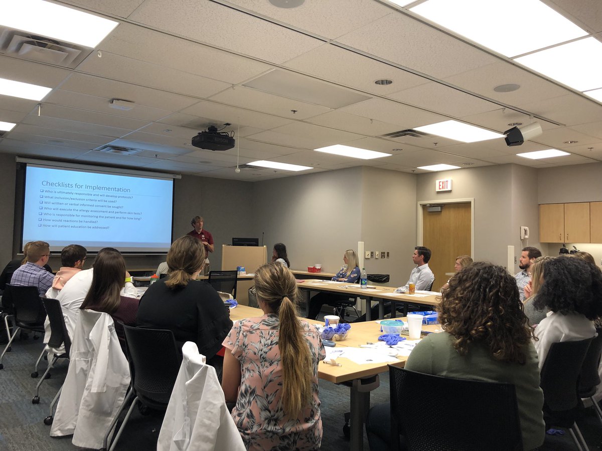 NPT_PharmD's tweet photo. Many thanks to @BBookstaver_USC and everyone involved in the @PCN_Allergy certification program. What an awesome Friday afternoon spent with students, residents, and fellow pharmacists throughout Northern Michigan https://t.co/vH6P6UsguI