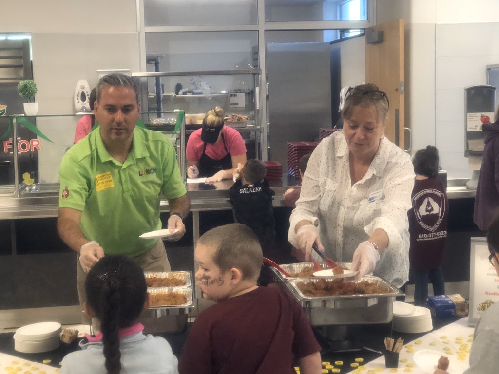 tng_lehighton's tweet photo. Sending out a BIG Thank You to John Dean of JTM Foods, a Champion Sponsor, and Sue B for serving delicious meatballs to our students @LehightonElem for #LunchForLife #WeAreTNG #TNGMadPrez https://t.co/NApFUoCbrK