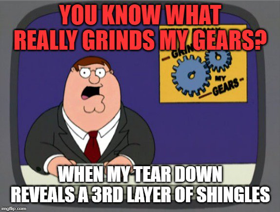 jpcontract's tweet image. Due to the weight it’s actually really dangerous for a home to have three layers of shingles. 😬 

Call us now! J Preston Contracting 480-527-3875 jprestoncontracting.com your roofing specialists!