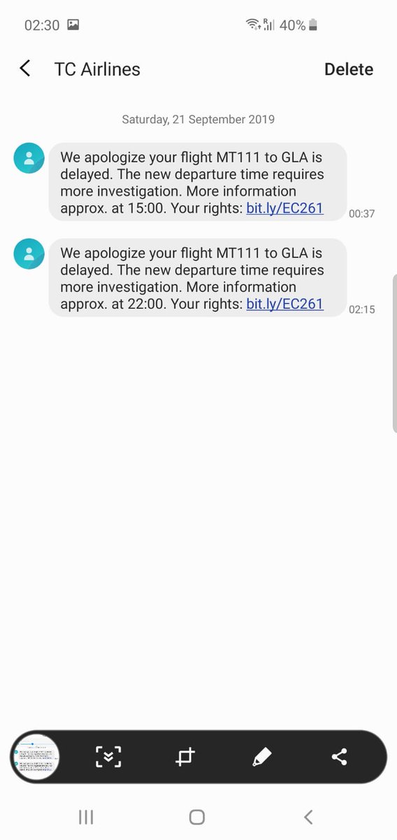 Bekabird's tweet photo. @TCAirlinesUK Flight MT111 Antalya - Glasgow due to take off at 22.10 (20 Sep). Circa 300 passengers dumped @ a gate after being offloaded from aircraft due to engine fault. Told hotels would be sought...it is now 2.30am Sat, no information, no hotels, no correspondence, Help? https://t.co/OWzXOoauWw