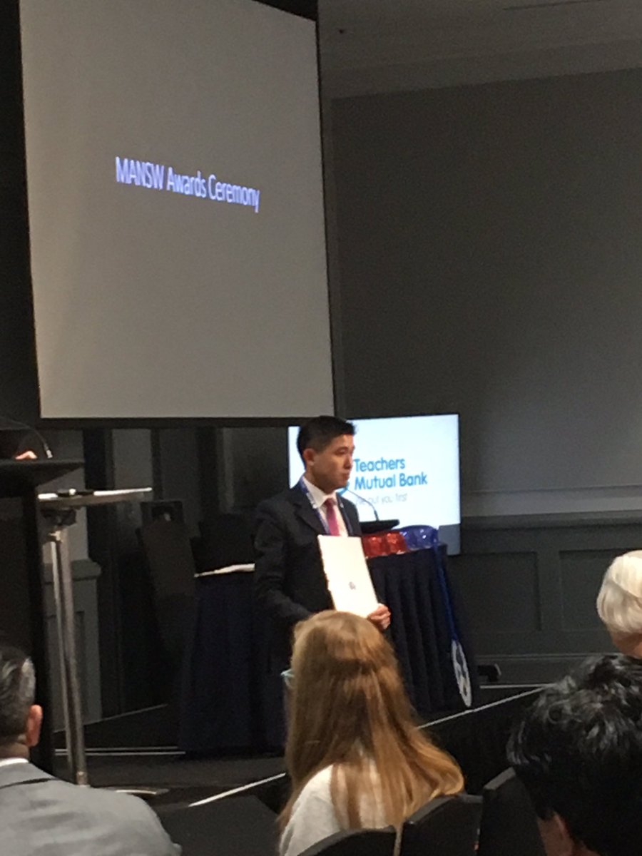 Well done Daniel Chua on winning a Teacher Education Student Prize at the MANSW conference!#manswgreatestshow <a href="/BarkerCollege/">Barker College</a>