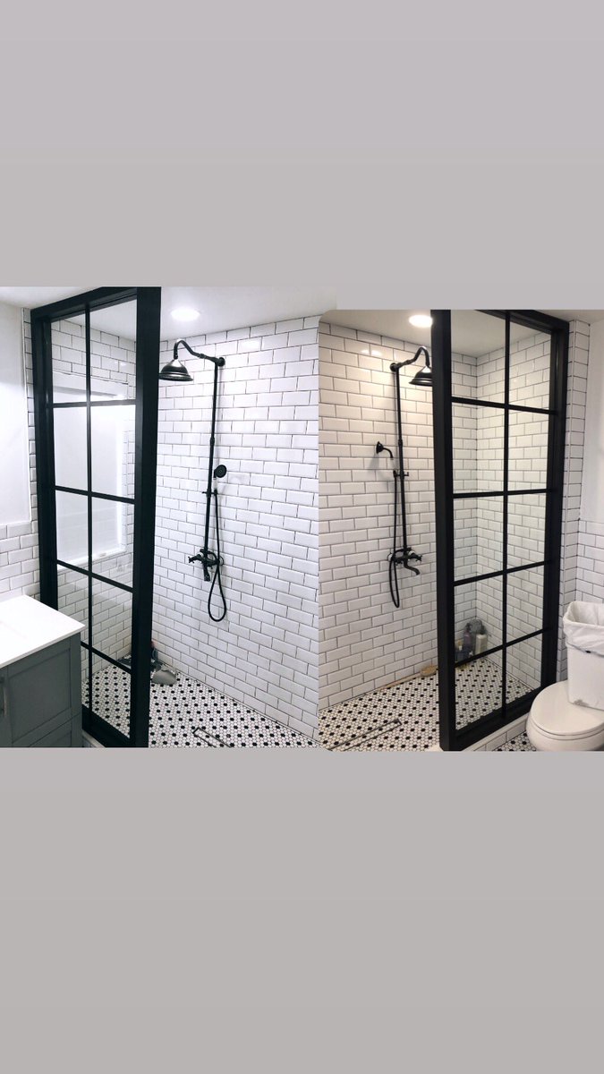 AmeriglassS's tweet photo. We as a team pride our selves in the service we provide! Our clients will always get what they ask for! #industrial #subwaytile #remodeling #bathroom https://t.co/JV3Ndtm7kz