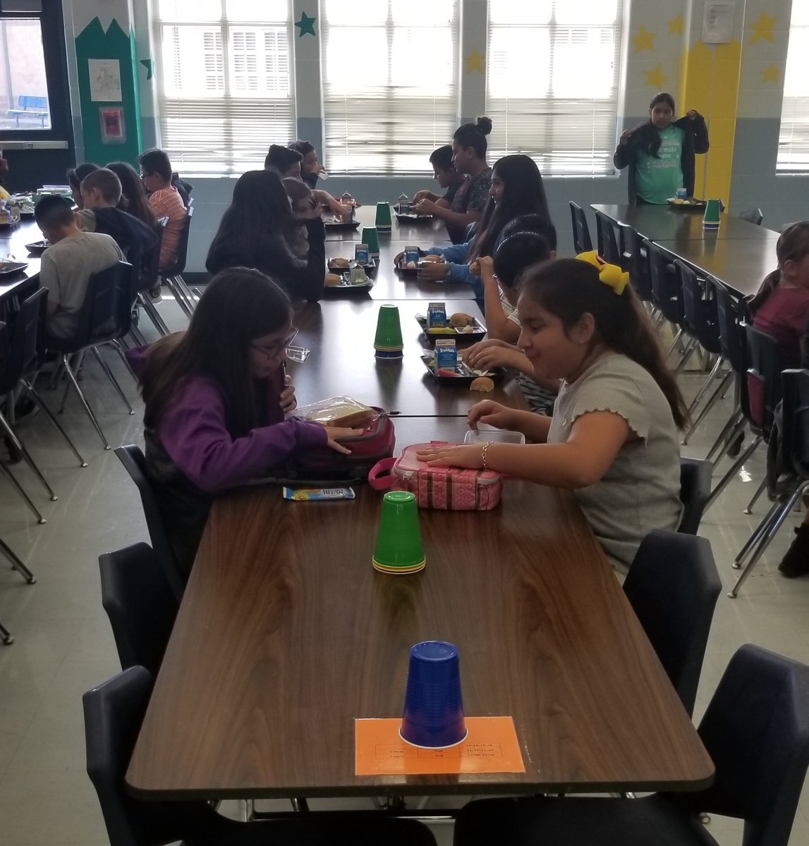 Trying something new this year... free seating in the cafeteria for 5th graders! The kids are loving eating with friends from other classes ❤ #MichaelLegendary #behaviorincentive