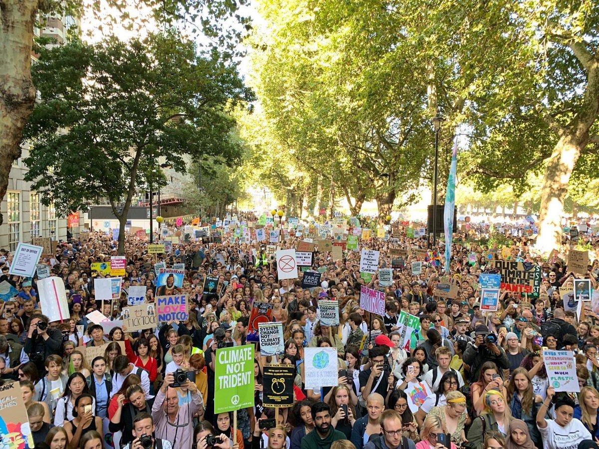 One year ago, <a href="/GretaThunberg/">Greta Thunberg</a> started her #ClimateStrike alone outside the Swedish Parliament.

Today she has MILLIONS of friends around the world striking for #ClimateJustice.

What a difference just one year, &amp; real leadership, makes. 

Where might we be NEXT year?#ClimateCrisis