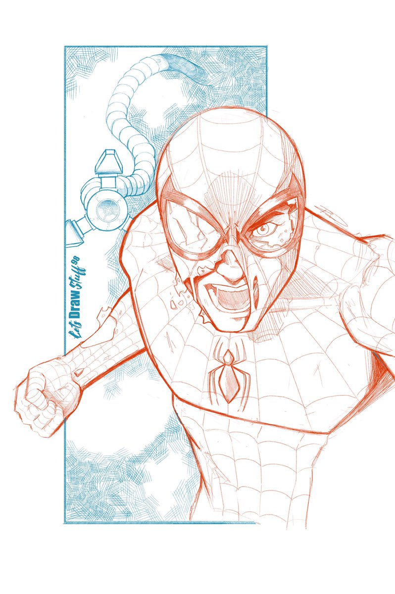 letsdrawstuff98's tweet photo. Finished my sketch and ink of “Spiderman Vs Doc Ock” I was thinking that it would be awesome to see @TomHolland1996 #spiderman go head to head with his/MCU version of Doc Ock! #marvel #art #artist #letsdrawstuff98 #disney https://t.co/PAujiaIm5Q