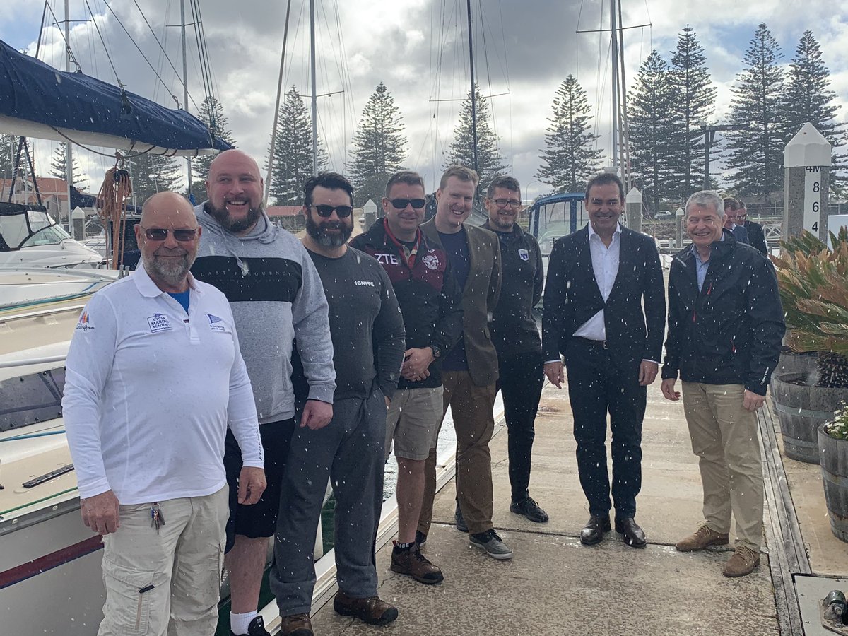 marshall_steven's tweet photo. “Setting a New Course” gives our veteran servicemen and women the chance to learn new skills and team build through sailing. A pleasure to launch the initiative today. #LestWeForget #cycsa @Raytheon @northropgrumman https://t.co/6BlbyOPKza