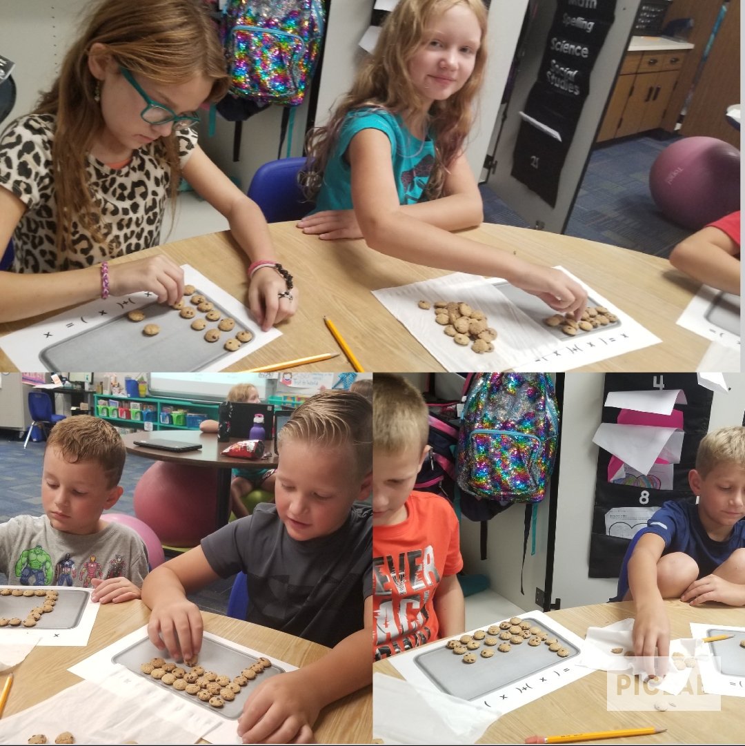 msholtsclass's tweet image. Using Cookie Crips to study distributive property makes it so much better! #telegraphisawesome #3rdgraderocks