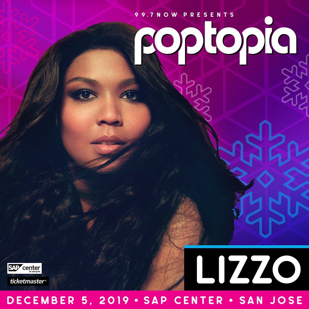 997now's tweet photo. JUST ANNOUNCED: @lizzo will be performing at #POPTOPIA on December 5th! 🚨🚨🚨

[Tickets will be on sale @ 10A 9/28 @ https://t.co/5RQWJyxZp3] https://t.co/NBTPbu3eX6