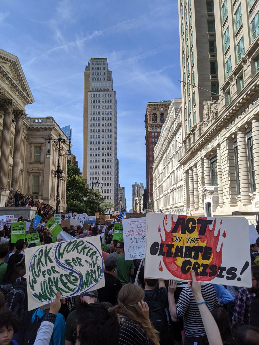 descioli's tweet photo. Today I joined the global #ClimateStrike to demand action against the climate crisis. I was proud to walk off the job with my colleagues as part of the #TechClimateStrike coalition, and to walk with tens of thousands of children crying out for their future. https://t.co/42FFW6GGDt