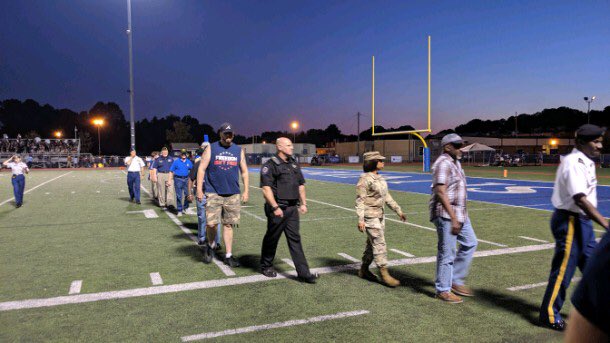 sparta_sports's tweet photo. Good to have 1SG Burns back in the house. Thanks to all our Veterans and Active Service Military for all that you have done and will do. We appreciate you spending tonight in Sparta!! https://t.co/1Tr6WFdffP