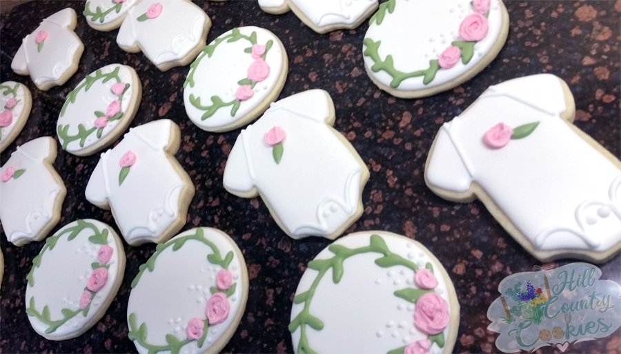 flower cookies for baby shower