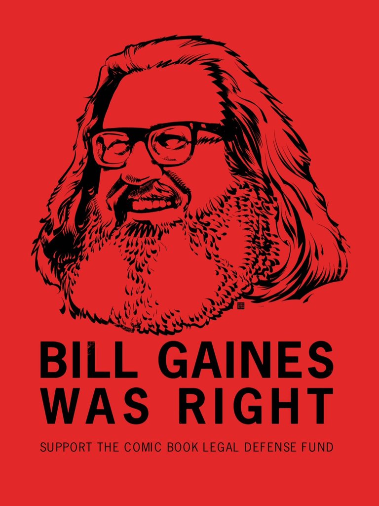 #comics Was "Bill Gaines was Right"? (as seen in this CBLDF shirt) Like school violence today, juvenile delinquency had a lot of people concerned, and possibly complex answers.Gaines didn't ease the tensions that were clearly out there.