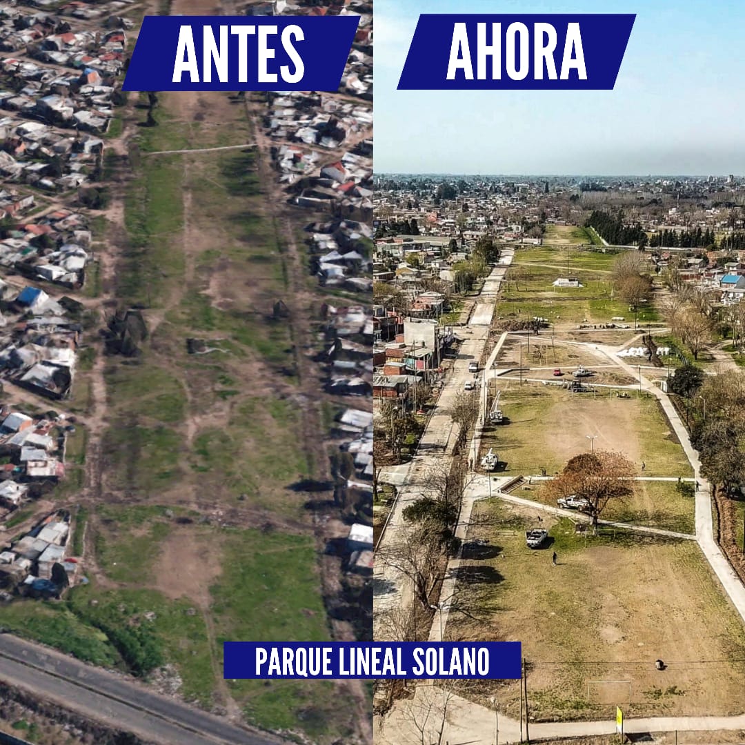 Parque lineal Solano, Quilmes. Se inaugura mañana. La que se llevaban en  bolsos, hoy se invierte en recuperar espacios públicos, y el espacio  público es el espacio más democratizador e inclusivo Gracias @