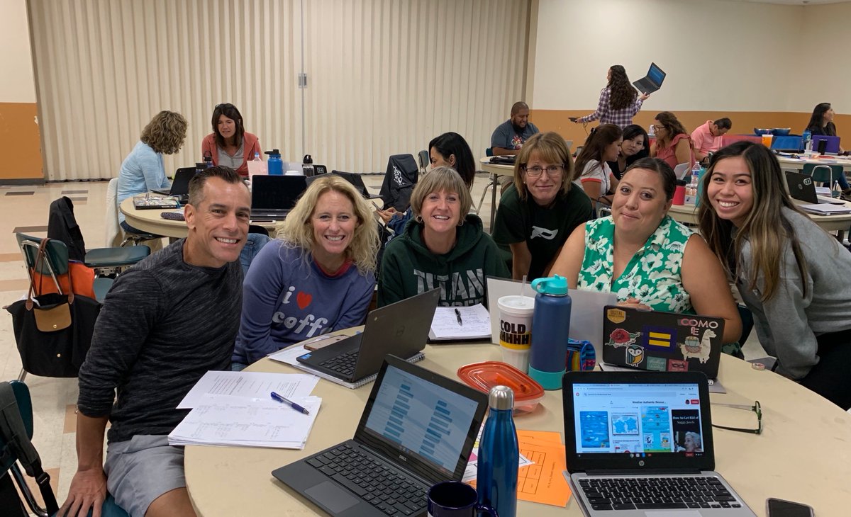 grahnforlang's tweet photo. Developing learning targets, designing real world tasks, and embedding authentic resources into lesson plans, oh my!  A fabulous day 2 with @PowayUnified  WL teachers. https://t.co/OcFxzlTdsg