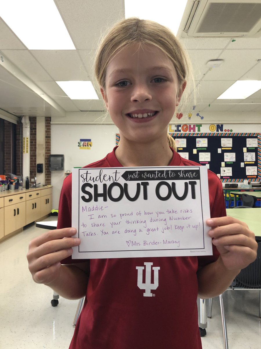 CBinderMarkey's tweet photo. Shout out to Maddie for taking risks to share her thinking during Number Talks! #kiplingiskind #kip109 #engage109 https://t.co/e3aZETQSJ7
