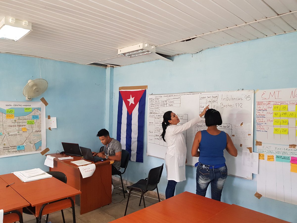 Osmotizando's tweet photo. Cuba 🇨🇺 desarrollo metodologia #CICOM para la coordinacion de #EMTamericas durante el ejercicio regional #SIMEX2019 con el apoyo de @DEGREYD_MINSAL y @PAHOemergencies https://t.co/QTWU7Cg8C7