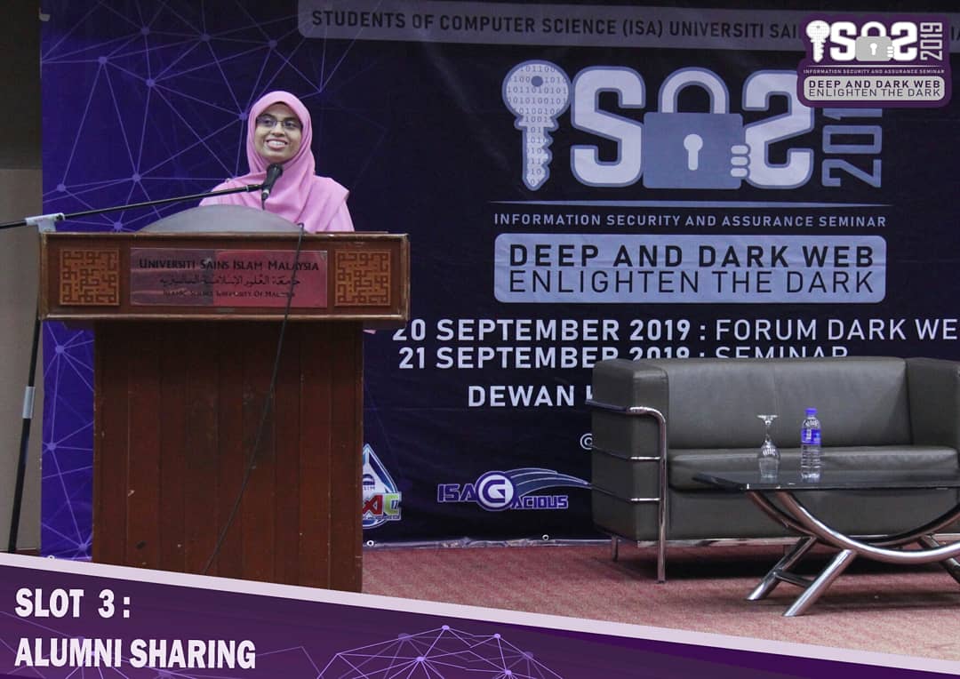 ISAG_12's tweet photo. [LIVE UPDATE ISAS USIM 2019]

Slot 3 : Alumni Sharing by Mrs Khairunnisa

#ISAS19
#ISASDEEPANDDARK
#ISAS2019 https://t.co/KSnbLJHhG8