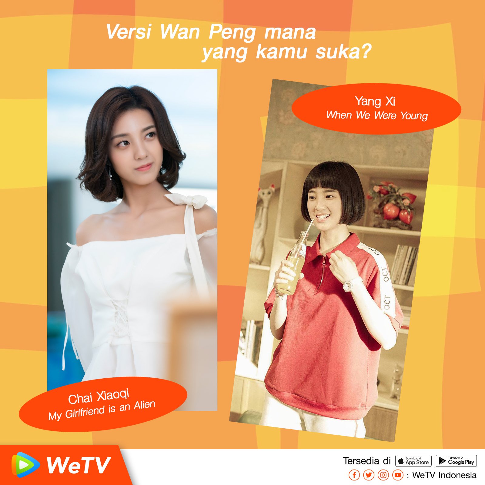 WeTV Indonesia on Twitter "Tau gak, Wan Peng main di dua drama yang