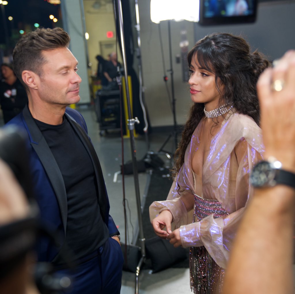 RyanSeacrest's tweet photo. If you close your eyes and say señorita 3 times, @Camila_Cabello appears #iHeartFestival2019 https://t.co/AIb3kSGSEp