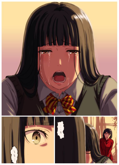 今週の次女ちゃん#82『修羅場・・』
妹「う゛あ゛あ゛ぁぁぁ～お姉ちゃぁぁん」
姉「えっえっ・・あっ、うそ・・」
次女「私、お邪魔のようなのでまた別の日に・・」 