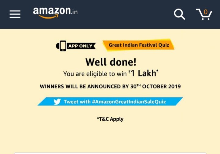 getchandramohan's tweet photo. #AmazonGreatIndianSaleQuiz https://t.co/wZPLethwuW