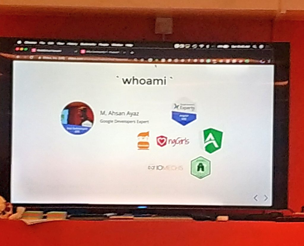 Now on stage @Ahsan_ayz  *no introduction needed* because everyone in the hall already knew him 😃

He is introducing #nodeSchoolKarachi  and starting the workshop with awesome energy
#fusionXworkshop #recurship #sastaticketpk