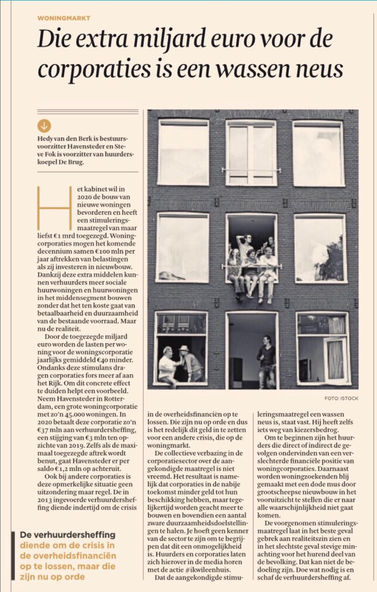 De beloofde korting verhuurderheffing is een minder meer verhuurderheffing en die blijft oplopen de komende jaren#ikwileenhuis#wooncrisis