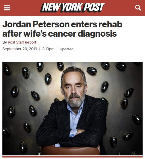 jordan peterson rehab