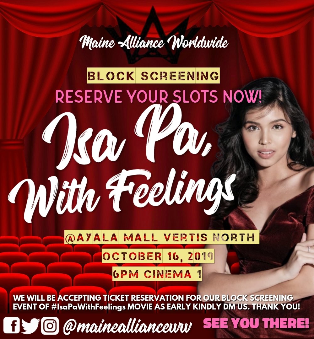 Ikaw, oo ikaw nga! Antayin ko ang DM mo sa pagpapareserve ng ticket para sa Oct 16 sa Vertis North para makanuod ng IPWF! Wait ko DM mo ha! 😁 

#IsaPaWithFeelingsThisOct16