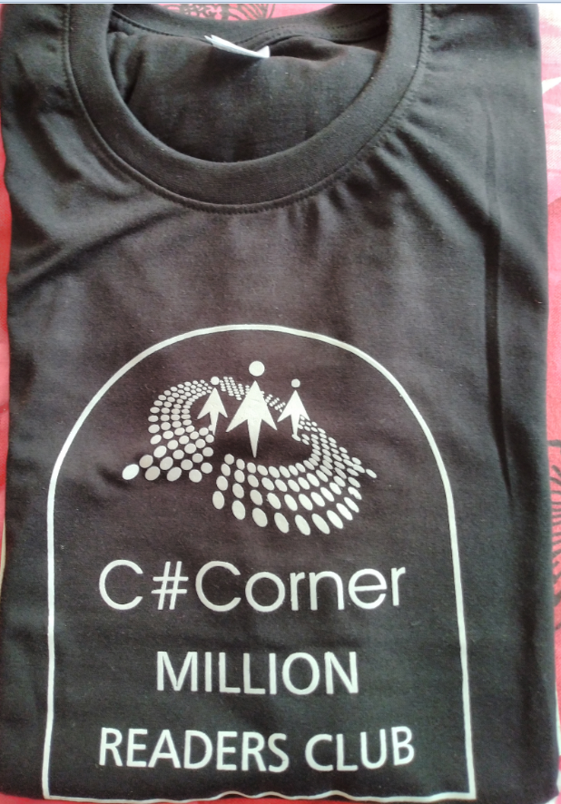 Thank you C# corner to add me in "Million Readers Club". Thank you all reader for your love.
Received awesome T-Shirt from C# Corener.

c-sharpcorner.com/members/jignes…