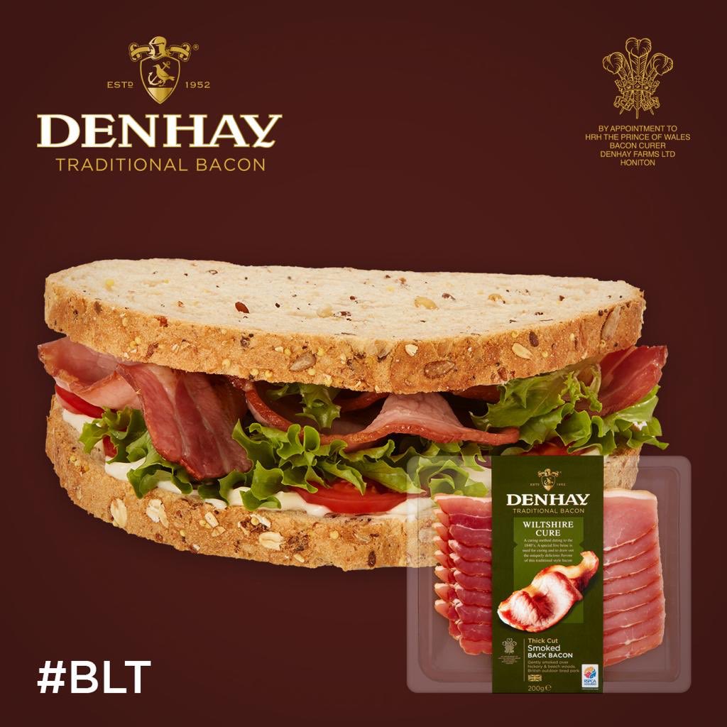 As the Summer draws to a close, enjoy an award winning Denhay Wiltshire Cure thick cut #BLT. All Denhay bacon 1/3 off at @waitroseandpartners NOW only £2.06  #Denhaybacon #AwardWinning #British #Traditional #HandCured #waitrose #waitroseandpartners