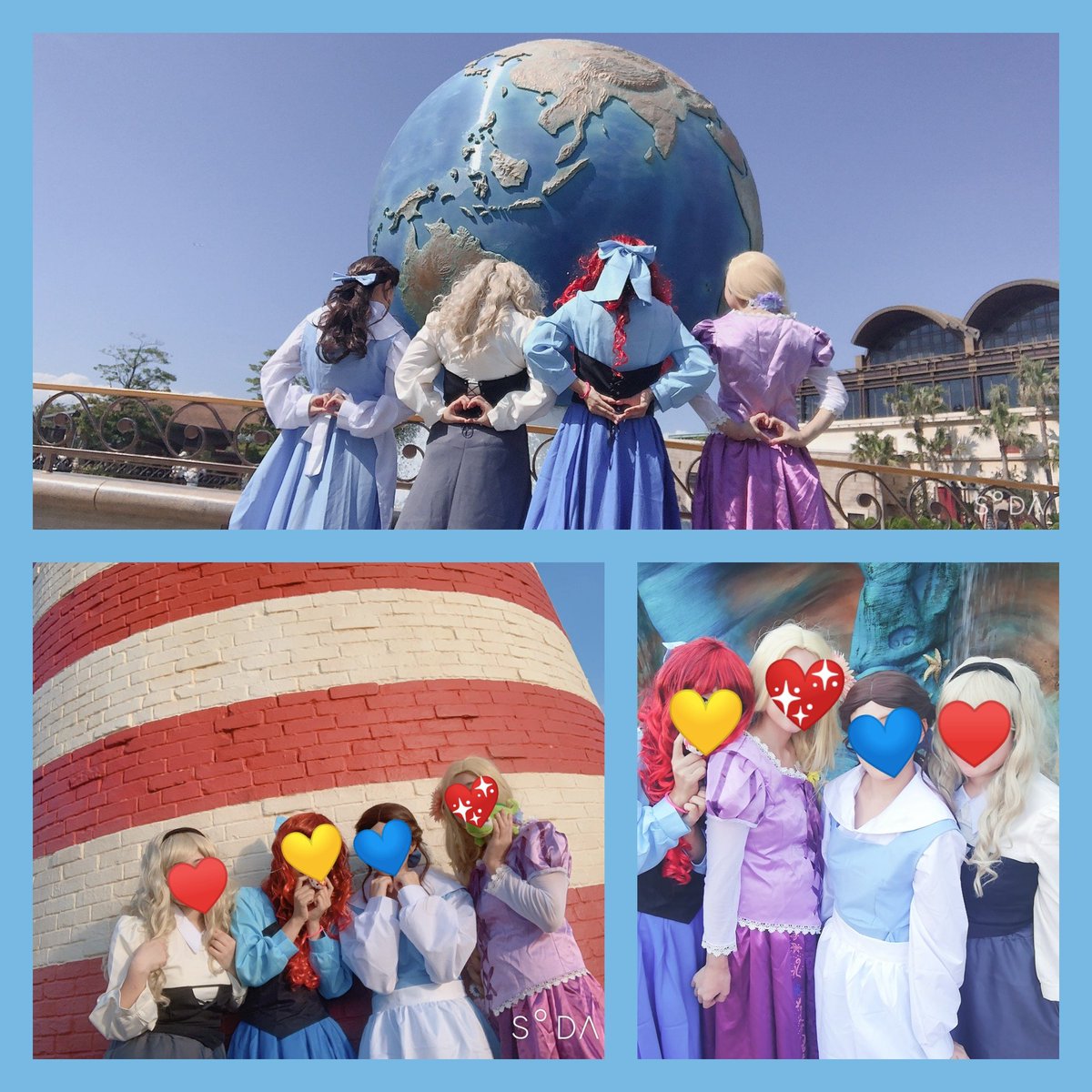 遥和 昨日友達4人でdハロ行ってきたお 私はアリエル私服ver めっちゃ楽しかったぁー 本家のアリエルにも会えて嬉しかった 可愛いすぎるよ また行きたいなー ディズニーシー ディズニープリンセス Dハロ仮装19 アリエル ベル