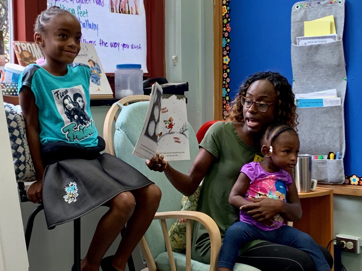 J's aunt and cousin made a special visit to mystery read in class. J was super excited!!! #ForestRoadSchool